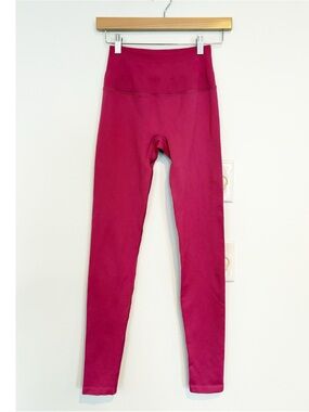 ALO Yoga || High Waist Rib Leggings Compression Pink‎ XS
